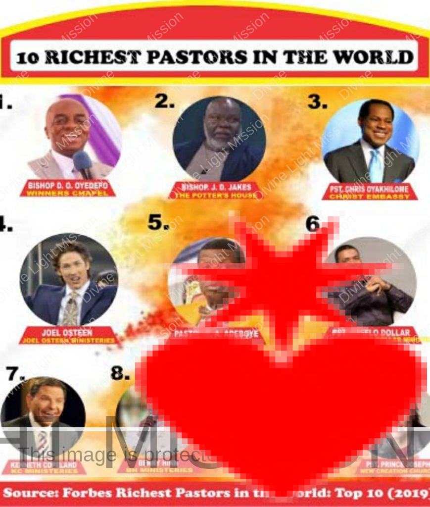 10 RICHEST PASTORS IN THE WORLD