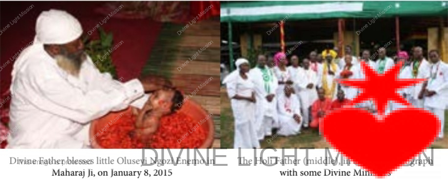 Divine Father blesses little Oluseyi Ngozi Enemo in Maharaj Ji, on January 8, 2015
