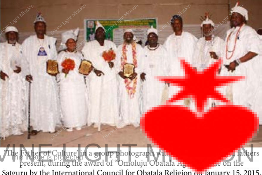 'The Father of Creation in a group photograph with Officials and Royal fathers present, during the award of ''Omoluju Obatala Religion on January 15, 2015, at Yemoo Groove Hall, National Museum premises, IIe-Ife.