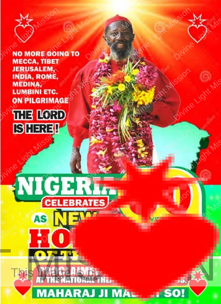 NIGERIA CELEBRATES 30 YEARS AS NEW HOLY LAND OF THE UNIVERSE, PROCLAIMED ON MAY 29, 1993 AT THE NATIONAL THEATRE, IGANMU, LAGOS. MAHARAJ JI MADE IT SO