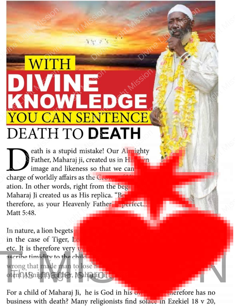 WITH DIVINE KNOWLEDGE YOU CAN SENTENCE DEATH TO DEATH