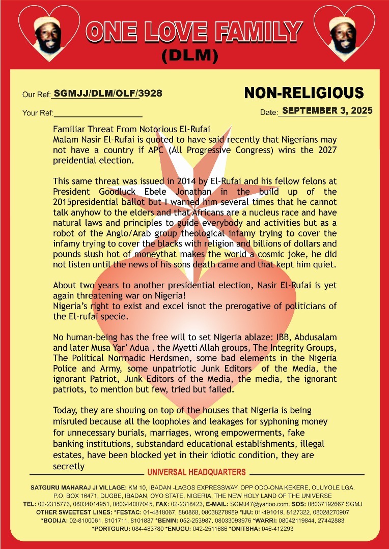 Familiar Threat From Notorious El-Rufai